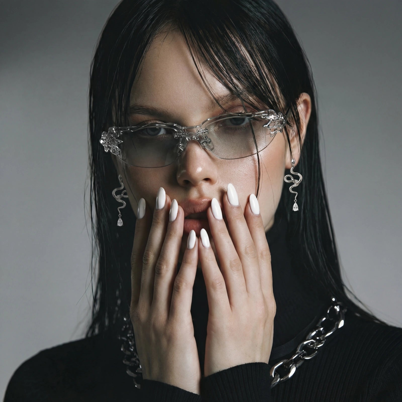 Serpentine Crystal Drops