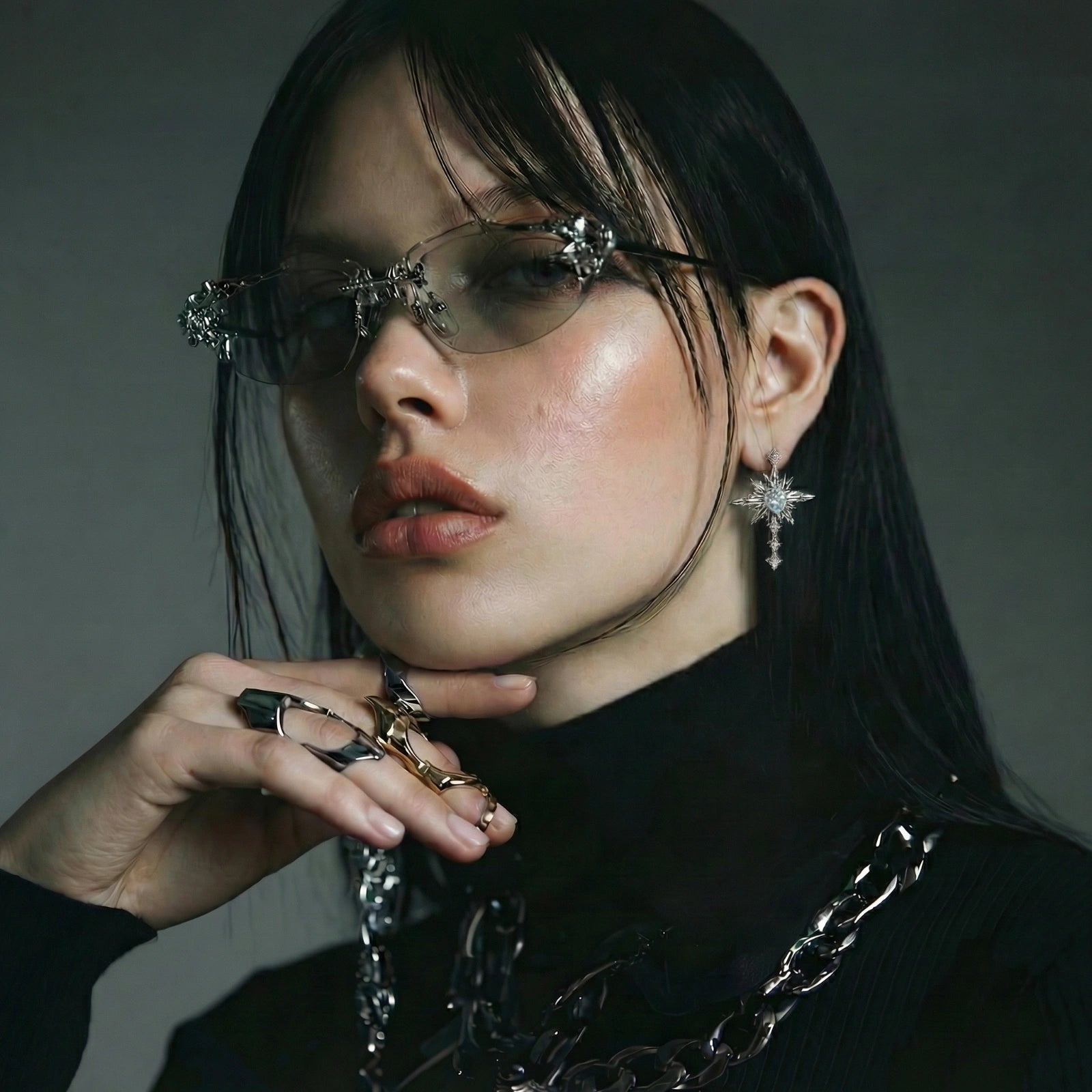 Celestial Cross Earrings